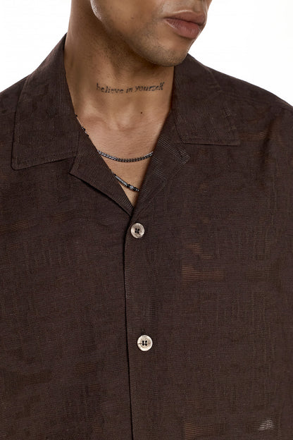 Short Sleeve Jacquard Shirt - KODO
