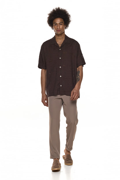Short Sleeve Jacquard Shirt - KODO