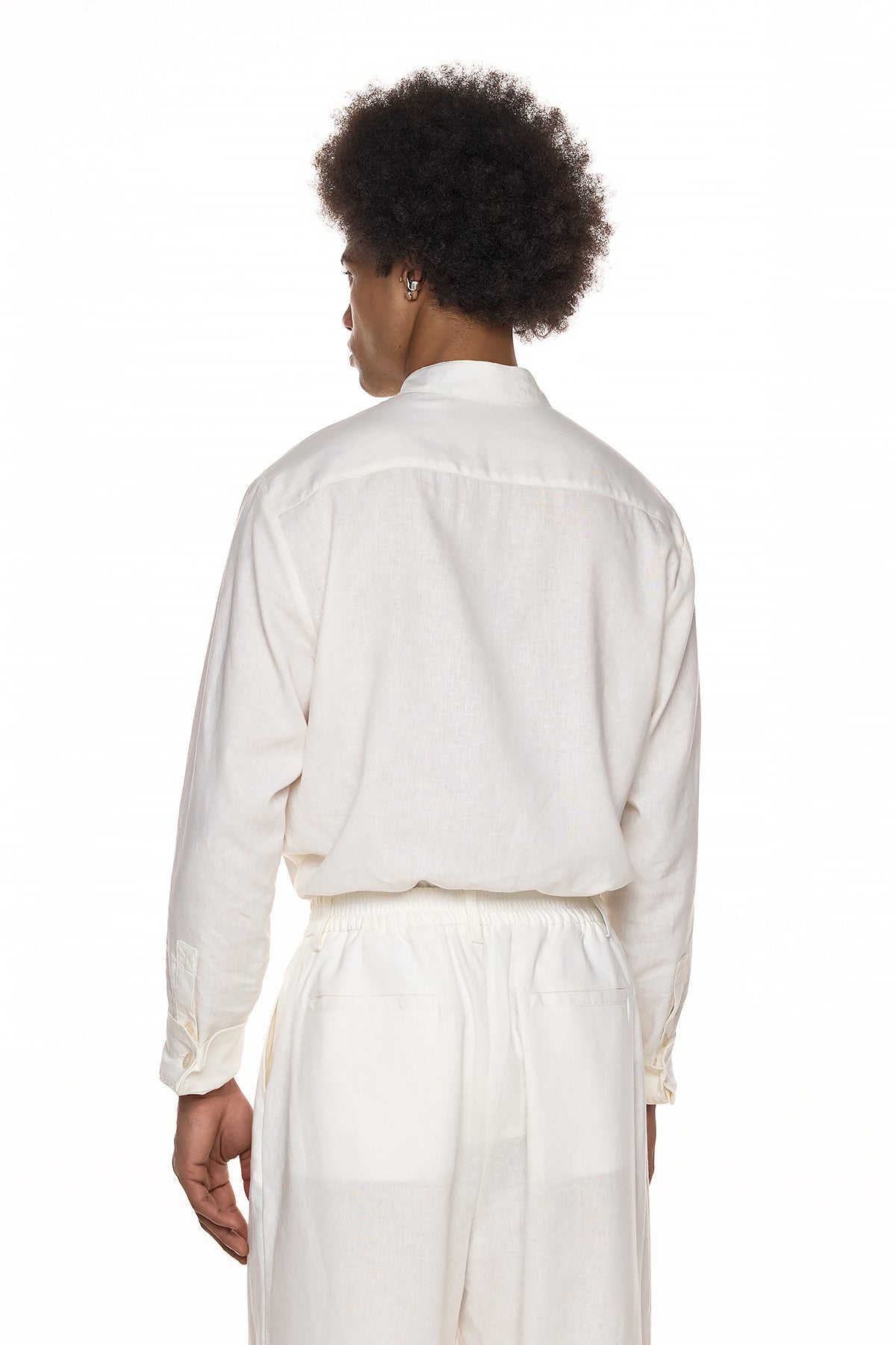 Mandarin Linen Shirt - SUNA