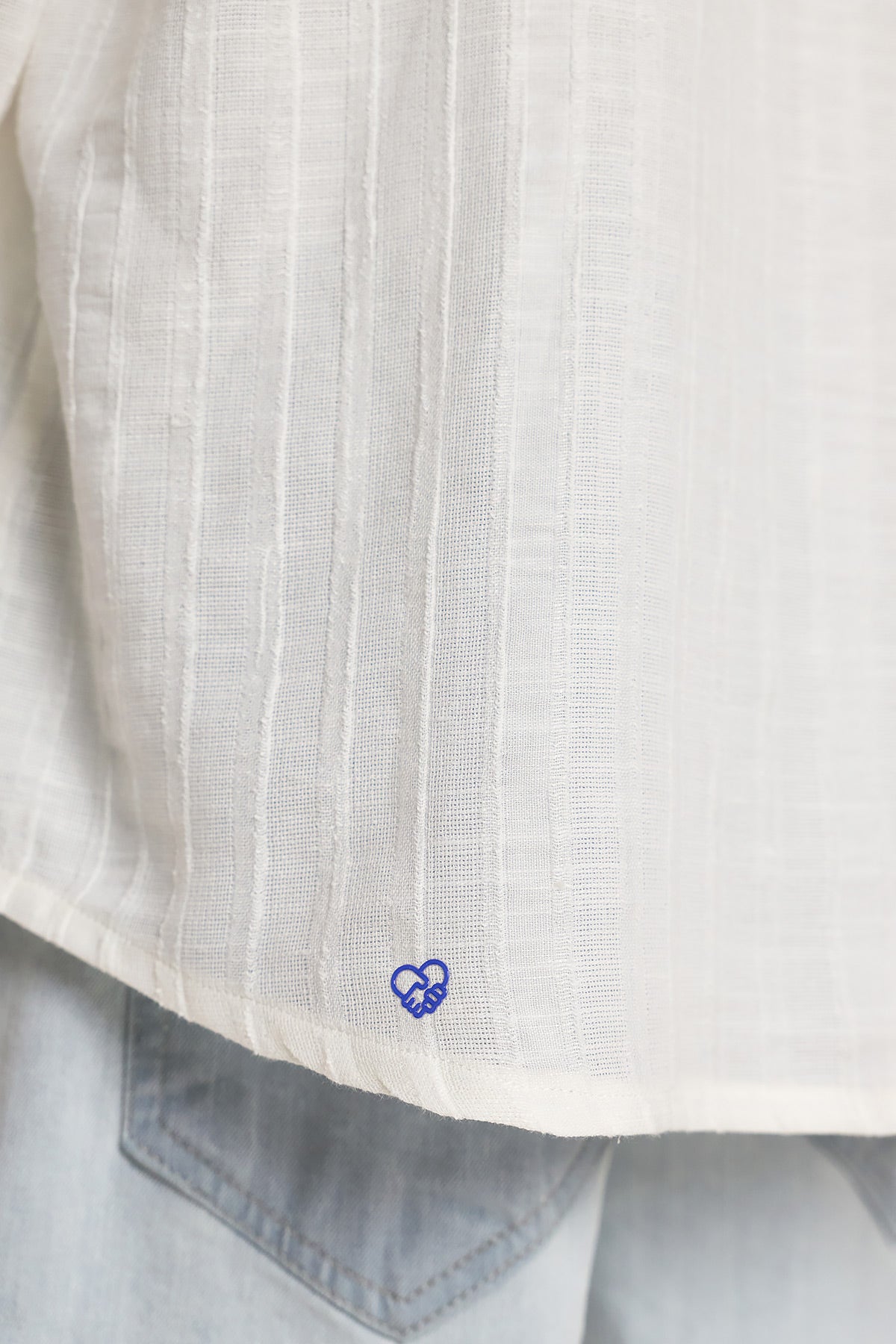 Band Collar Shirt – White - EIZO