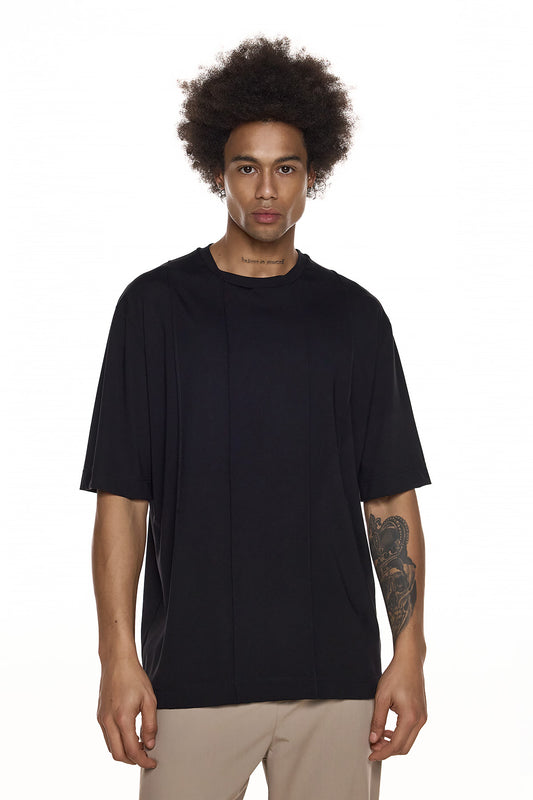 Relaxed Short-Sleeve T-Shirt - Black - EIJI