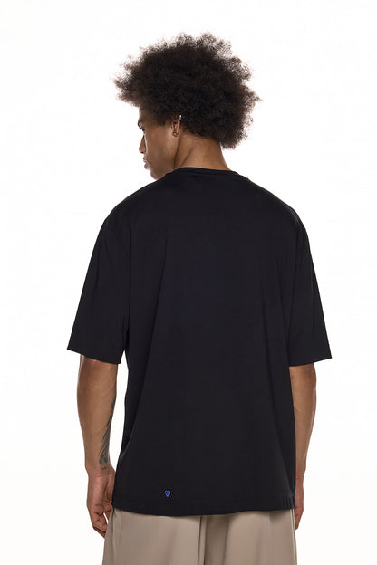 Relaxed Short-Sleeve T-Shirt - Black - EIJI