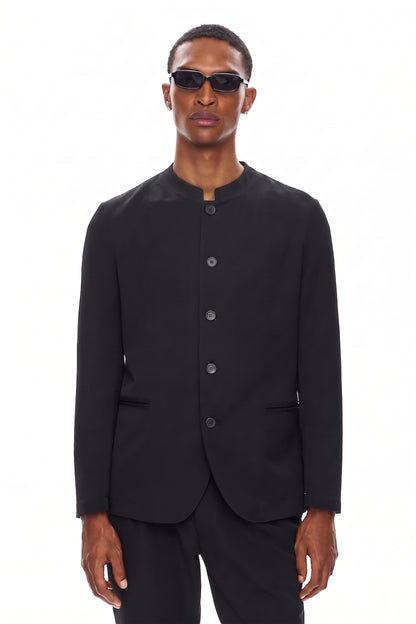 KUROHA Minimal Tailored Jacket - Black