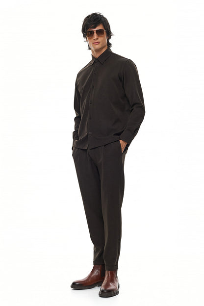 SEIJAKU Tailored Trousers – Brown