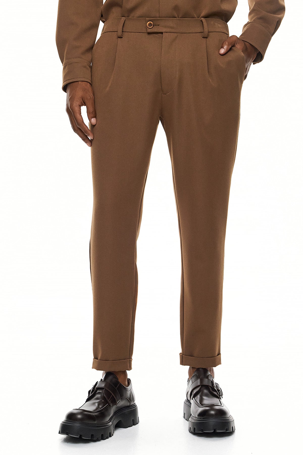 SEIJAKU Tailored Trousers – Camel