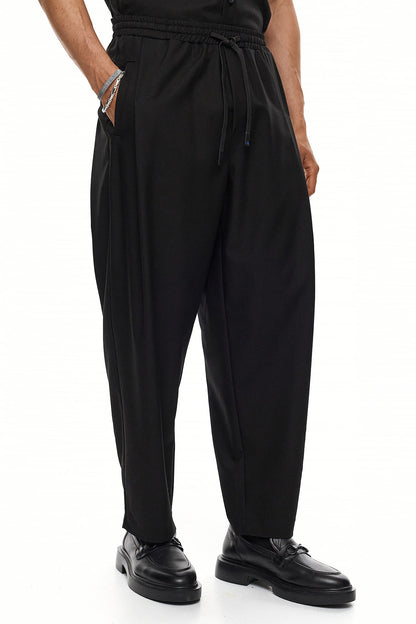 CHŌWA Relaxed Tapered Trousers – Black