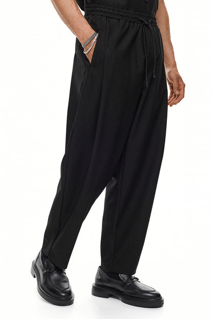 CHŌWA Relaxed Tapered Trousers – Black