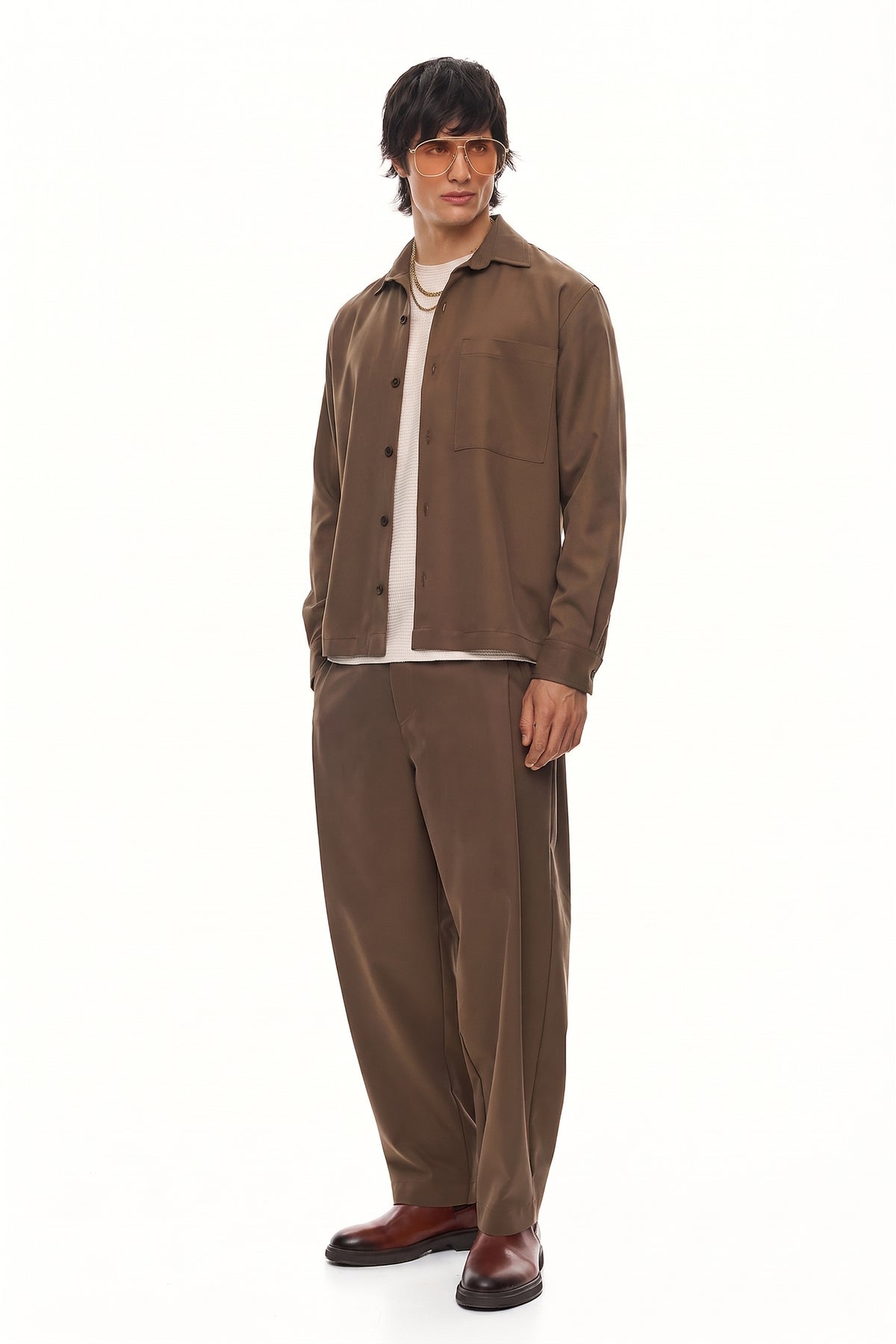CHŌWA Relaxed Tapered Trousers – Cigar
