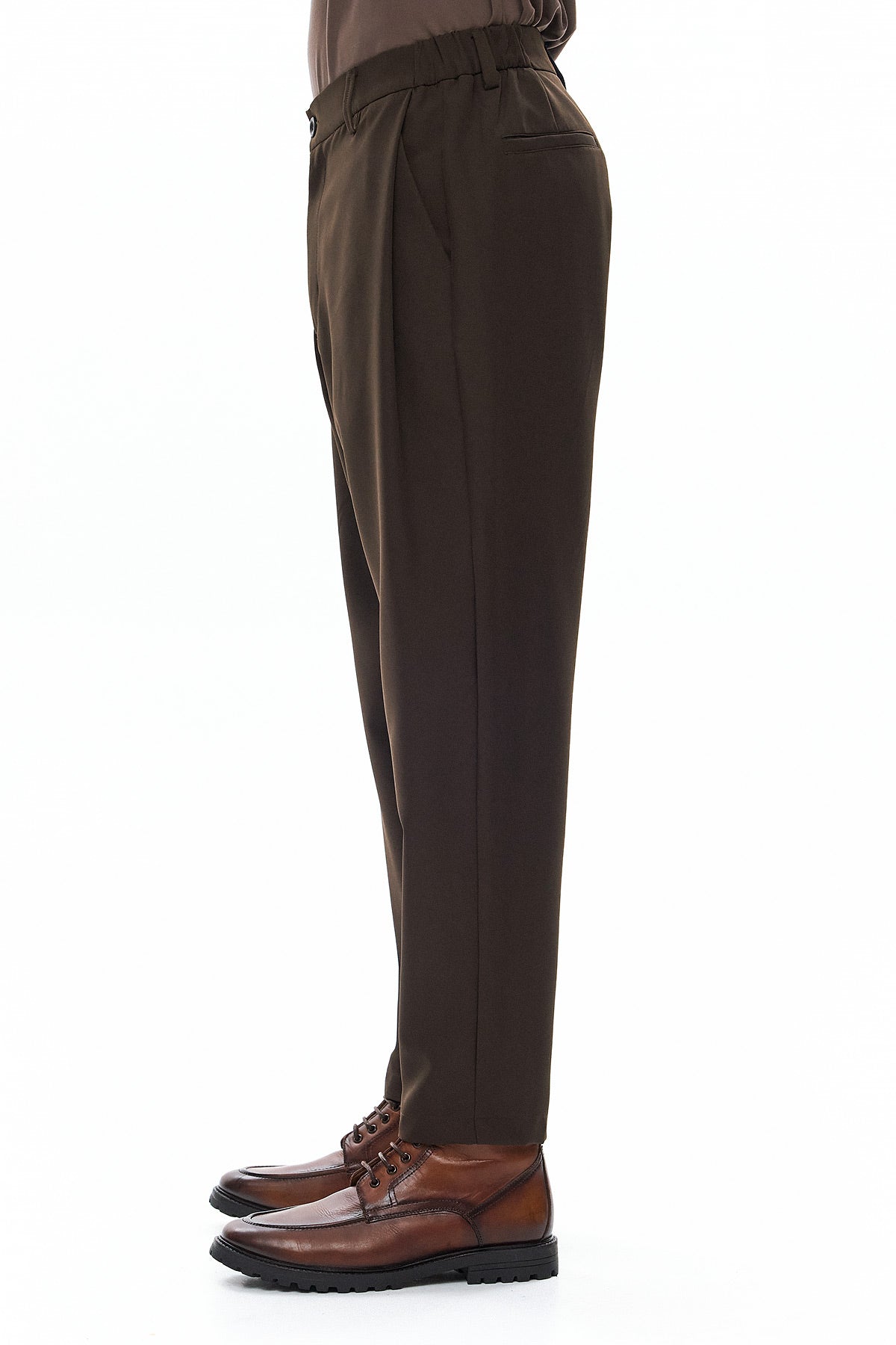 KAGE Tailored Trousers - Brown - GEKKOU
