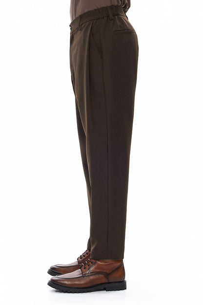 KAGE Tailored Trousers - Brown - GEKKOU