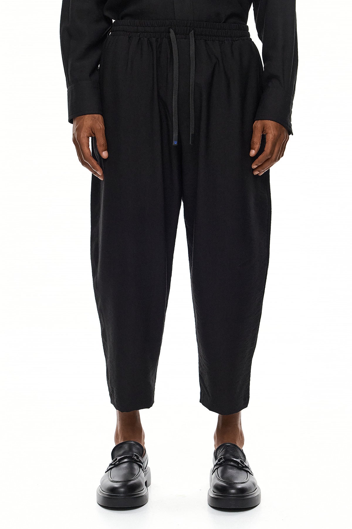 RIN Relaxed Cropped Japan Trousers – Black