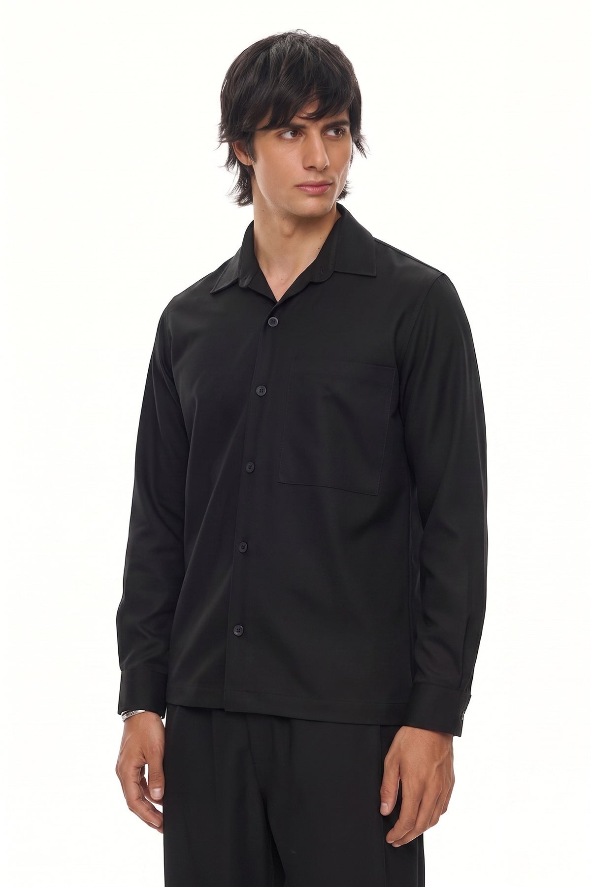 CHŌWA Relaxed Overshirt – Black