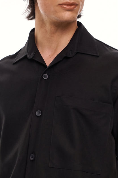 CHŌWA Relaxed Overshirt – Black