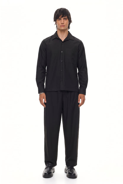 CHŌWA Relaxed Overshirt – Black