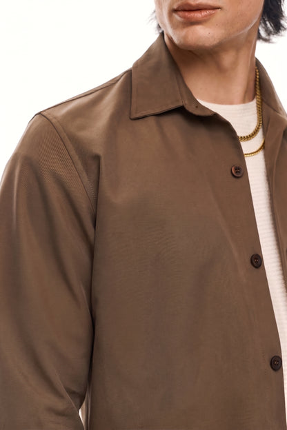 CHŌWA Relaxed Overshirt – Cigar