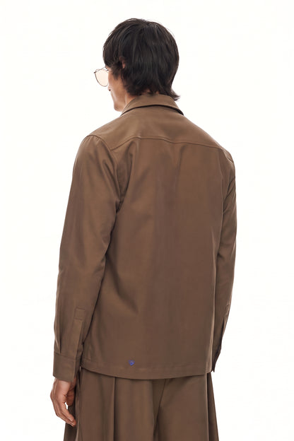 CHŌWA Relaxed Overshirt – Cigar