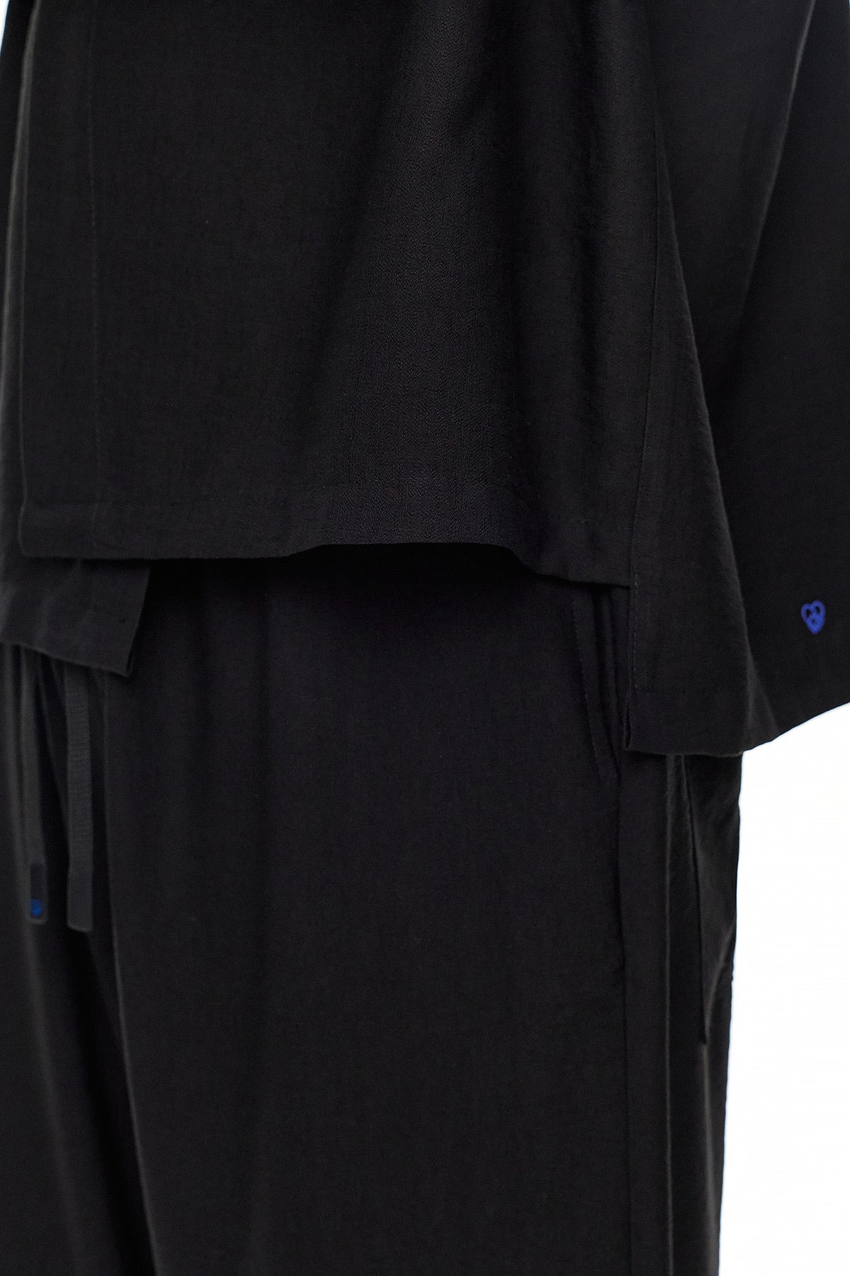 RIN Asymmetric Oversized Shirt – Black